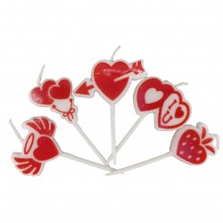 Lumanari tort love,  ClauM, 5 buc