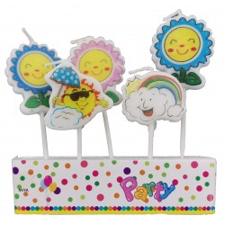 Lumanari tort, soare, ClauM, 5 buc