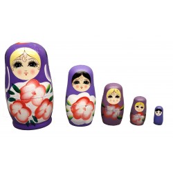 Set de 5 papusi Matrioska, mov