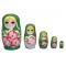 Set de 5 papusi Matrioska, verde