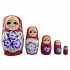 Set de 5 papusi Matrioska, rosu