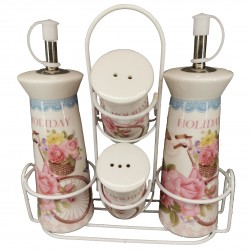 Set oliviera cu 4 piese, ClauM, model floral