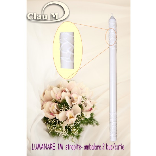 lumanare nunta 1m stropita